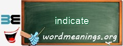 WordMeaning blackboard for indicate